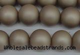 CSB1322 15.5 inches 8mm matte round shell pearl beads wholesale