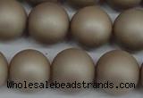 CSB1323 15.5 inches 10mm matte round shell pearl beads wholesale