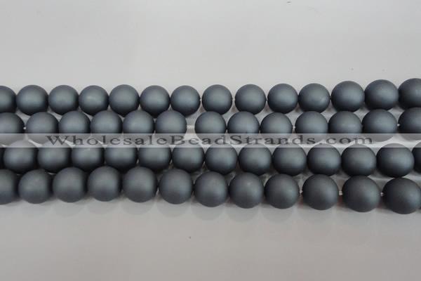 CSB1328 15.5 inches 10mm matte round shell pearl beads wholesale