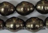 CSB133 15.5 inches 18*22mm nuggets shell pearl beads wholesale