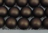 CSB1332 15.5 inches 8mm matte round shell pearl beads wholesale