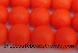 CSB1340 15.5 inches 4mm matte round shell pearl beads wholesale