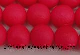 CSB1346 15.5 inches 6mm matte round shell pearl beads wholesale