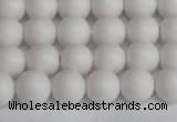 CSB1351 15.5 inches 6mm matte round shell pearl beads wholesale