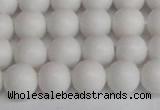 CSB1352 15.5 inches 8mm matte round shell pearl beads wholesale