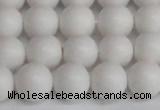 CSB1353 15.5 inches 10mm matte round shell pearl beads wholesale