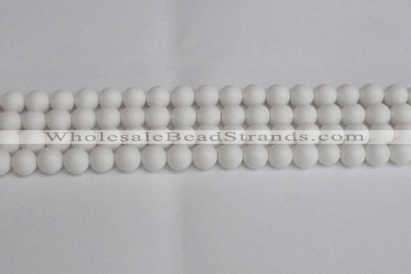 CSB1353 15.5 inches 10mm matte round shell pearl beads wholesale