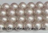 CSB1356 15.5 inches 6mm matte round shell pearl beads wholesale