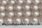 CSB1357 15.5 inches 8mm matte round shell pearl beads wholesale