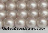 CSB1358 15.5 inches 10mm matte round shell pearl beads wholesale