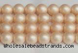 CSB1360 15.5 inches 4mm matte round shell pearl beads wholesale