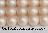 CSB1363 15.5 inches 10mm matte round shell pearl beads wholesale