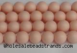 CSB1365 15.5 inches 4mm matte round shell pearl beads wholesale