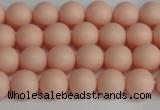 CSB1366 15.5 inches 6mm matte round shell pearl beads wholesale