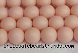 CSB1367 15.5 inches 8mm matte round shell pearl beads wholesale