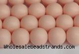 CSB1368 15.5 inches 10mm matte round shell pearl beads wholesale