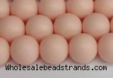 CSB1369 15.5 inches 12mm matte round shell pearl beads wholesale