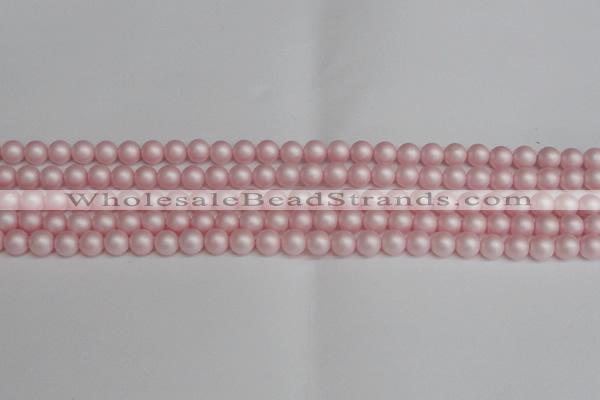 CSB1371 15.5 inches 6mm matte round shell pearl beads wholesale