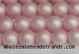 CSB1373 15.5 inches 10mm matte round shell pearl beads wholesale