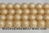 CSB1375 15.5 inches 4mm matte round shell pearl beads wholesale