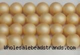 CSB1376 15.5 inches 6mm matte round shell pearl beads wholesale