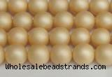 CSB1377 15.5 inches 8mm matte round shell pearl beads wholesale