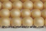 CSB1379 15.5 inches 12mm matte round shell pearl beads wholesale