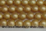 CSB1381 15.5 inches 6mm matte round shell pearl beads wholesale