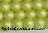 CSB1388 15.5 inches 10mm matte round shell pearl beads wholesale