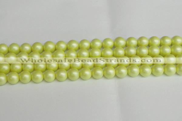 CSB1389 15.5 inches 12mm matte round shell pearl beads wholesale