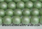 CSB1392 15.5 inches 8mm matte round shell pearl beads wholesale