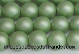 CSB1393 15.5 inches 10mm matte round shell pearl beads wholesale