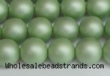 CSB1394 15.5 inches 12mm matte round shell pearl beads wholesale