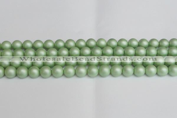 CSB1394 15.5 inches 12mm matte round shell pearl beads wholesale