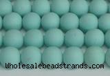 CSB1401 15.5 inches 6mm matte round shell pearl beads wholesale