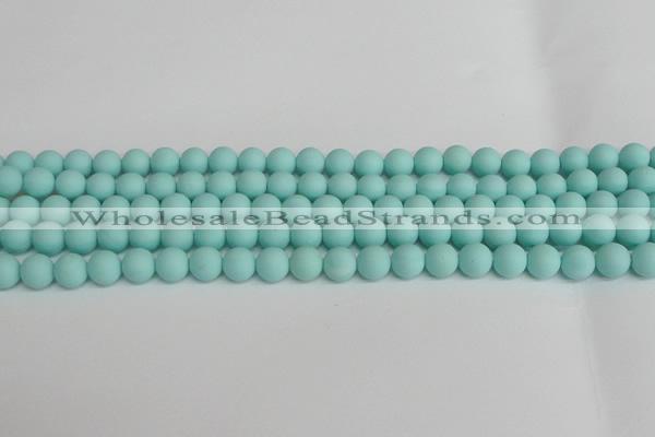 CSB1401 15.5 inches 6mm matte round shell pearl beads wholesale