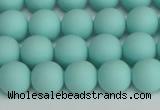 CSB1402 15.5 inches 8mm matte round shell pearl beads wholesale