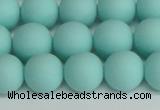 CSB1404 15.5 inches 12mm matte round shell pearl beads wholesale