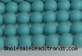 CSB1406 15.5 inches 6mm matte round shell pearl beads wholesale