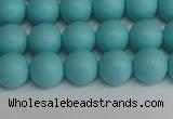 CSB1407 15.5 inches 8mm matte round shell pearl beads wholesale