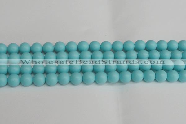 CSB1409 15.5 inches 12mm matte round shell pearl beads wholesale