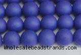 CSB1412 15.5 inches 8mm matte round shell pearl beads wholesale