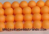 CSB1420 15.5 inches 4mm matte round shell pearl beads wholesale