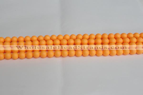 CSB1420 15.5 inches 4mm matte round shell pearl beads wholesale