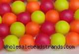 CSB1427 15.5 inches 8mm matte round shell pearl beads wholesale