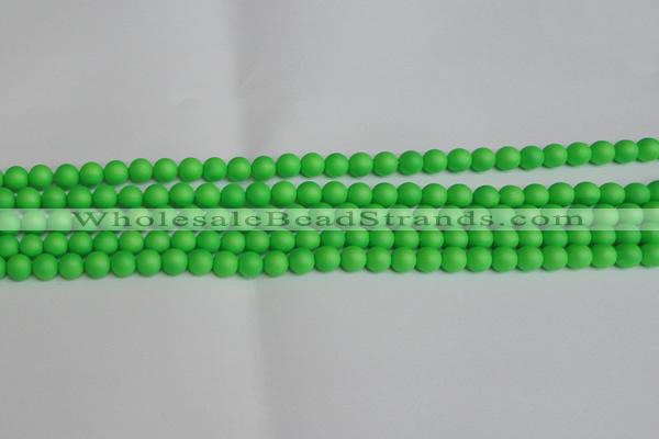 CSB1430 15.5 inches 4mm matte round shell pearl beads wholesale