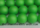 CSB1434 15.5 inches 12mm matte round shell pearl beads wholesale