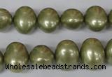 CSB144 15.5 inches 12*15mm – 13*16mm oval shell pearl beads