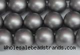 CSB1444 15.5 inches 12mm matte round shell pearl beads wholesale