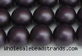 CSB1449 15.5 inches 12mm matte round shell pearl beads wholesale